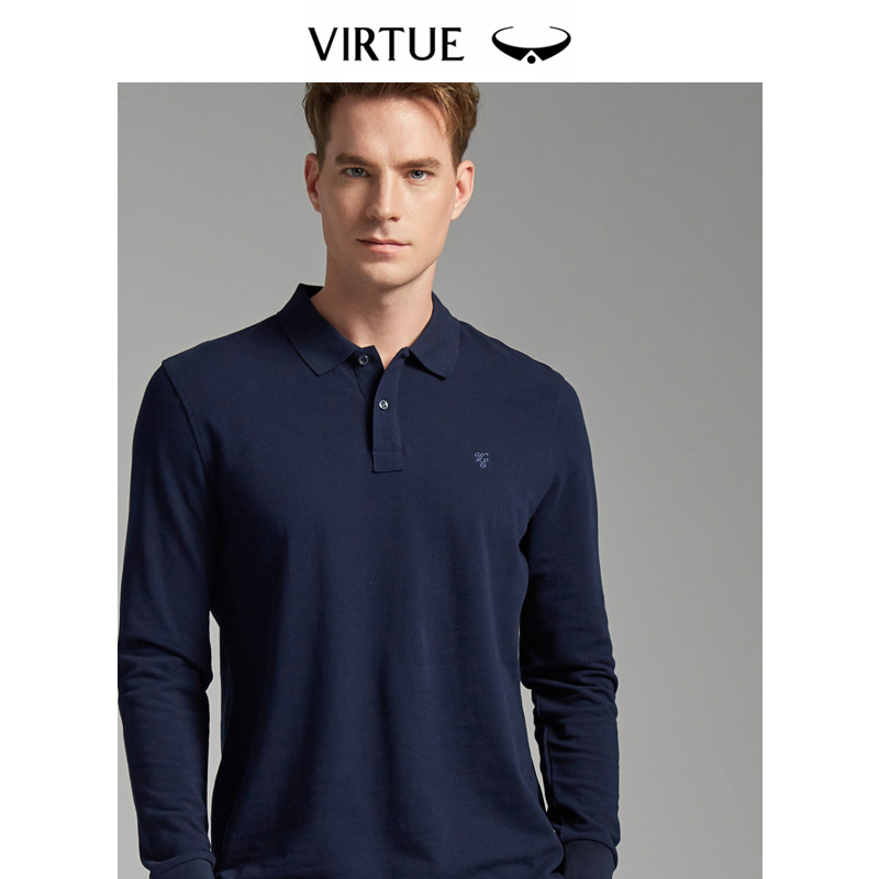 Virtue 富绅 珠地纯棉 男式长袖Polo衫 天猫优惠券折后￥42包邮（￥316-274）3色可选