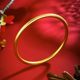 Xuping matte inherited imitation gold bracelet new Chinese style plain circle retro solid bracelet Chinese style high-end