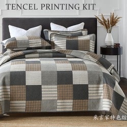 European-style New Cotton Bed Cover Three-piece Set 2023 New Cotton Quilted Quilt For Four Seasons Universal Air-conditioning Quilt