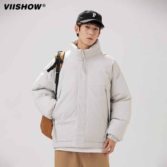 
VISHOW cotton jacket for men in winter new loose and versatile fashion brand couple cotton jacket thickened warm lining jacket
