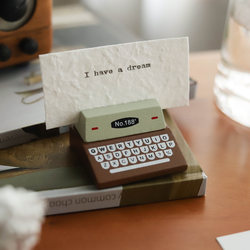 Rose Ocean Vintage Typewriter Memo Holder Japanese Artistic Desktop Ornament Photo Holder Forest Style Decorative Small Item