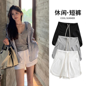 
Small maternity shorts summer book style fashionable white shorts three-quarter pants anti-exposure wear base shirt casual