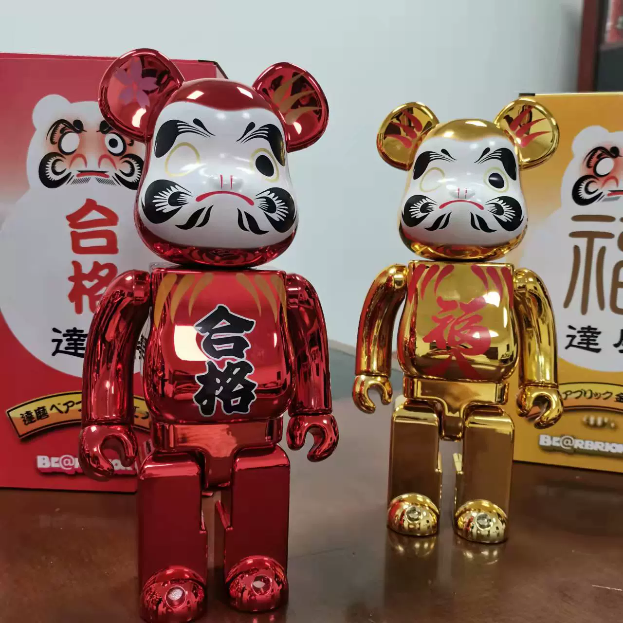 bearbrick 積木熊達摩福字福人招財暴力熊公仔玩具模型擺件400%-Taobao