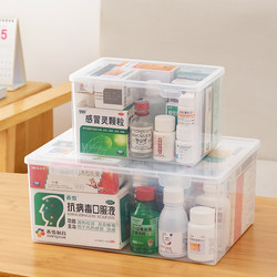 Household Medicine Box, Large-Capacity Medicine Box, Small First Aid Box, Medicine Antigen Test Reagent Organizer Box, Storage Box