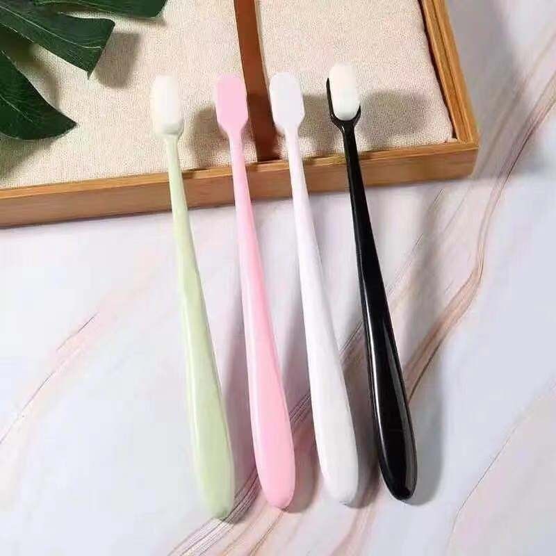 (다양한 색상 선택) 만발 칫솔 부드러운 강모 인쇄되지 않은 나노 하이 엔드 커플 성인 어린이 학생 출산 감금-