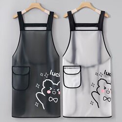No-Wash Apron for Women, Waterproof and Oil-Proof for Home Kitchen Use, Catering-Specific Cooking Apron, 2025 New Style, Young Workwear