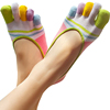 Five-finger socks summer thin cotton cotton silicone split toes shallow mouth invisible five-finger boat women,s socks deodorant does not fall off the heel