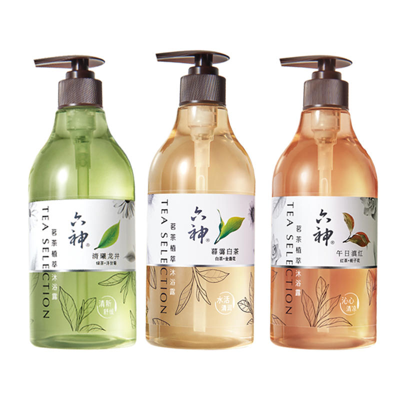 10福袋：六神 茗茶植萃沐浴露  475ml*3瓶 39.9元 (49.9, 反10猫超卡)