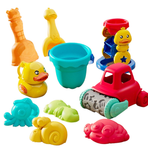 
Children's soft rubber beach toy set shovel hourglass baby beach digging sand play soil tool men and women Christmas gift