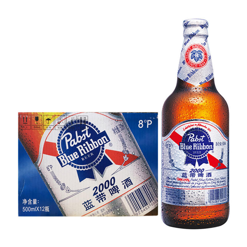 蓝带  超爽2000啤酒 瓶装 500ml* 12瓶 45元（59元，反14猫超卡）