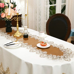 American lace table runner light luxury high-end dining table decoration cushion coffee table mat rectangular tablecloth coffee table table mat