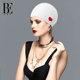 BE van der Ann Little Red Heart Series Swimming Cap Women's Silicone Adult Waterproof High-Precision