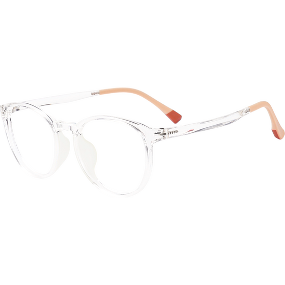 Ultra -light large frame children's glasses frame silicone nasal support anti -slip glasses frame with a degree of transparent myopia glasses men and women