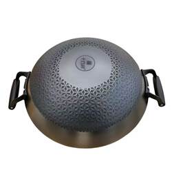 Luchuan Nineteenth Uncle's Iron Wok, Diamond-Shaped, Non-Slip, Traditional Style, Healthy, Non-Coated, Environmentally Friendly, Household Cast Iron Wok