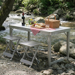 Coffee Table, Outdoor Folding Table, Portable Adjustable Camping Table and Chairs, Camping Dining Table, Barbecue Table, Night Market Stall Table