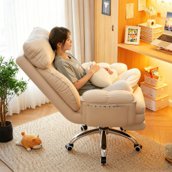 Computer Chair with Comfortable Backrest for Long Sitting, Suitable for College Students' Dormitory Study, Sofa Swivel Chair, Office Reclining Chair, Executive Chair