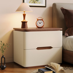 Bedside Table 2025 New Model Solid Wood Bedside Storage Cabinet for Home Bedroom Simple Modern No-Installation Bedside Storage Cabinet