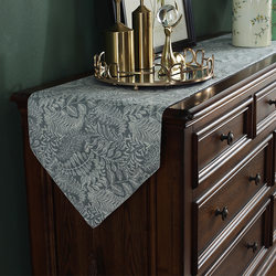 Simple American country style table runner, delicate soft cotton and linen fabric coffee table table decoration is a table runner