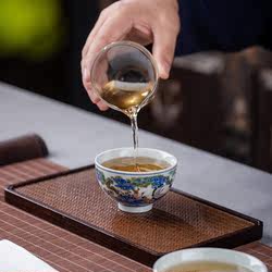 Jingdezhen Enamel Color Crane Chicken Heart Cup Master Cup Ceramic Tea Cup for Home Use Handmade Kung Fu Tea Cup for Single Person Use