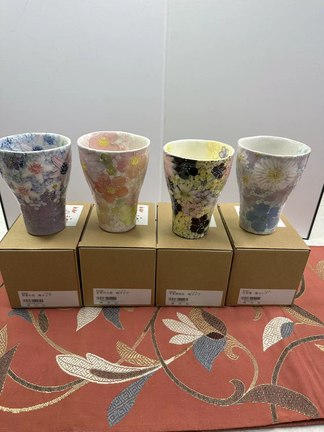 御組湯吞   九谷燒 现货九谷烧【BEWIN大阪直送】带盖金花组汤吞k7-728