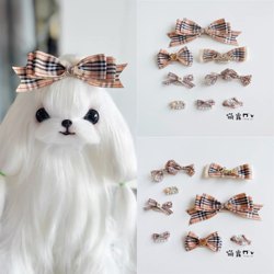 Pet hair clip British plaid series scrap hair BB clip