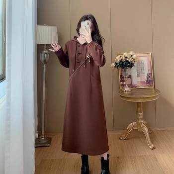 2024 new loose belly-covering slimming sweatshirt dress
