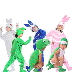 
Children's animal cartoon performance costumes Tortoise and Hare Race textbook story Tortoise and White Rabbit Adult parent-child performance costumes