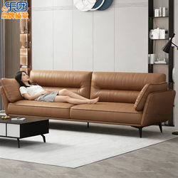 2026 New Model Italian-Style Office Sofa for Business Reception, Modern Minimalist Nordic Style, Small Apartment Three-Seater Sofa, Reclinable