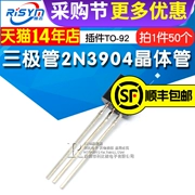 Risym Transistor 2N3904 3904 NPN Transistor Điện Plug-in TO-92 50 Miếng