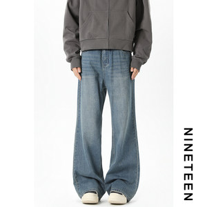 
Autumn 19/Spring 2025 New American Retro Blue Washed Jeans Teenagers Students Loose Versatile Men