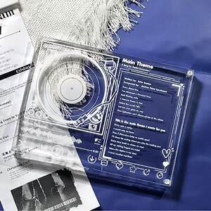 
New theme song series bar tile 58mm creative Guzi homemade acrylic bar tile storage decoration Gumei