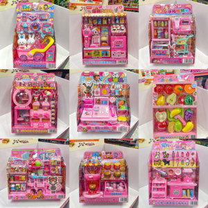 
Mengbeixin Pet Care Store Puppy Cat Bunny Pet House Feeding Children Play House Cashier Toy