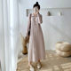 New autumn and winter doll collar large size over-knee thermal inner paired with knitted long skirt thickened long loose sweater dress