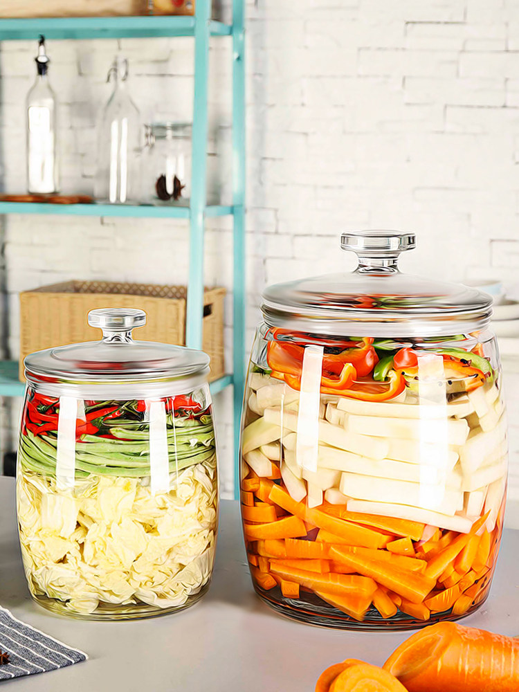 Lu yu ガラスキムチ瓶 - 大容量食品保存容器