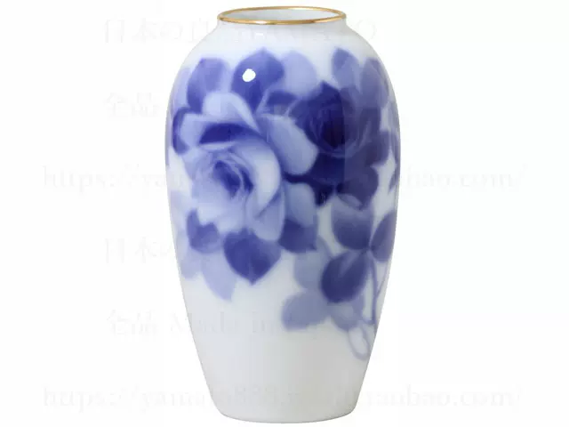 大倉陶園Blue Rose 藍玫瑰系列皇室御用花瓶15cm-Taobao