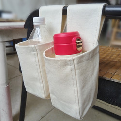 Dormitory Bedside Canvas Storage Hanging Bag for Bunk Beds, Bedside Storage Bag, Bed Rail Hanging Storage Bag, Bedside Hanging Pouch