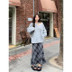 Adan gray plaid skirt autumn and winter Korean style high waist slim and versatile temperament commuting A-line fishtail skirt for women
