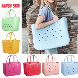 Hollow Eva Beach Storage Tote Bag Swimming Bag Candy-Colored Hollow Shopping Basket Outdoor Camping Bag Pet Bag