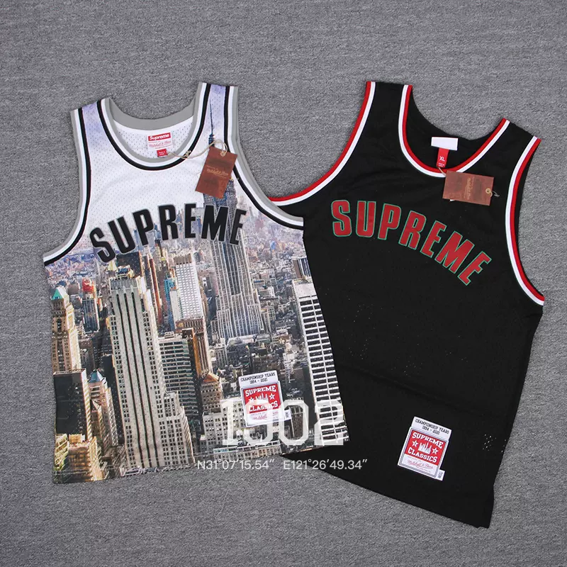 现货Supreme 21SS Mitchell Ness basketball Jersey 篮球衣背心-Taobao