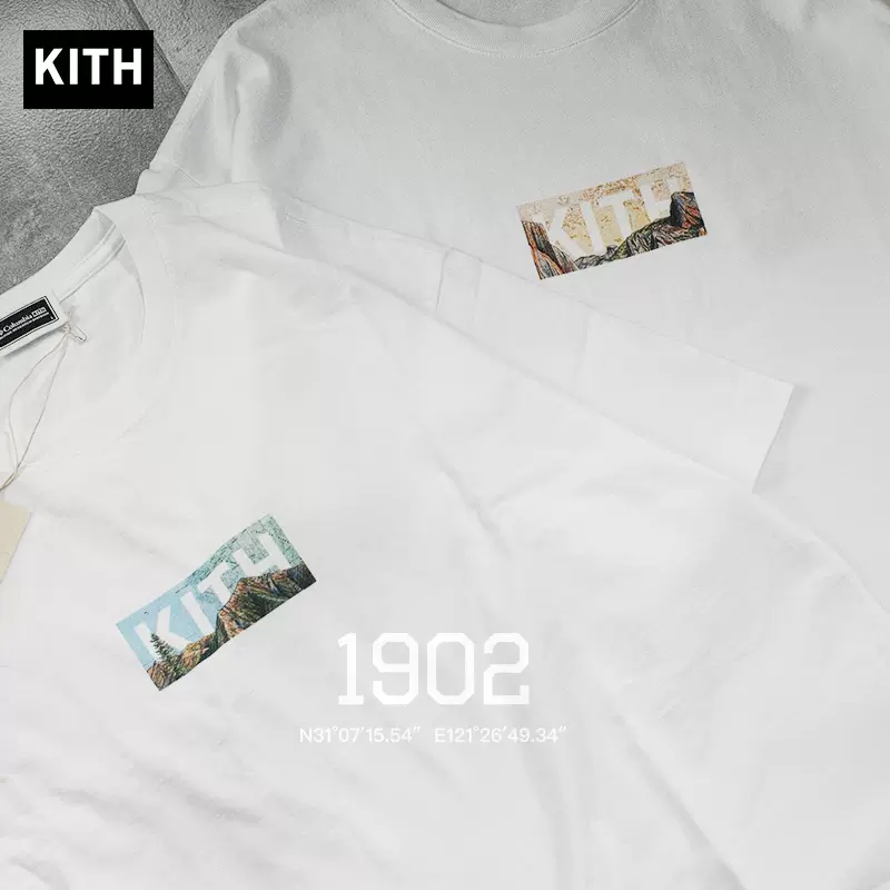 现货KITH x COLUMBIA BOX LOGO TEE 哥伦比亚联名款短袖T恤-Taobao 