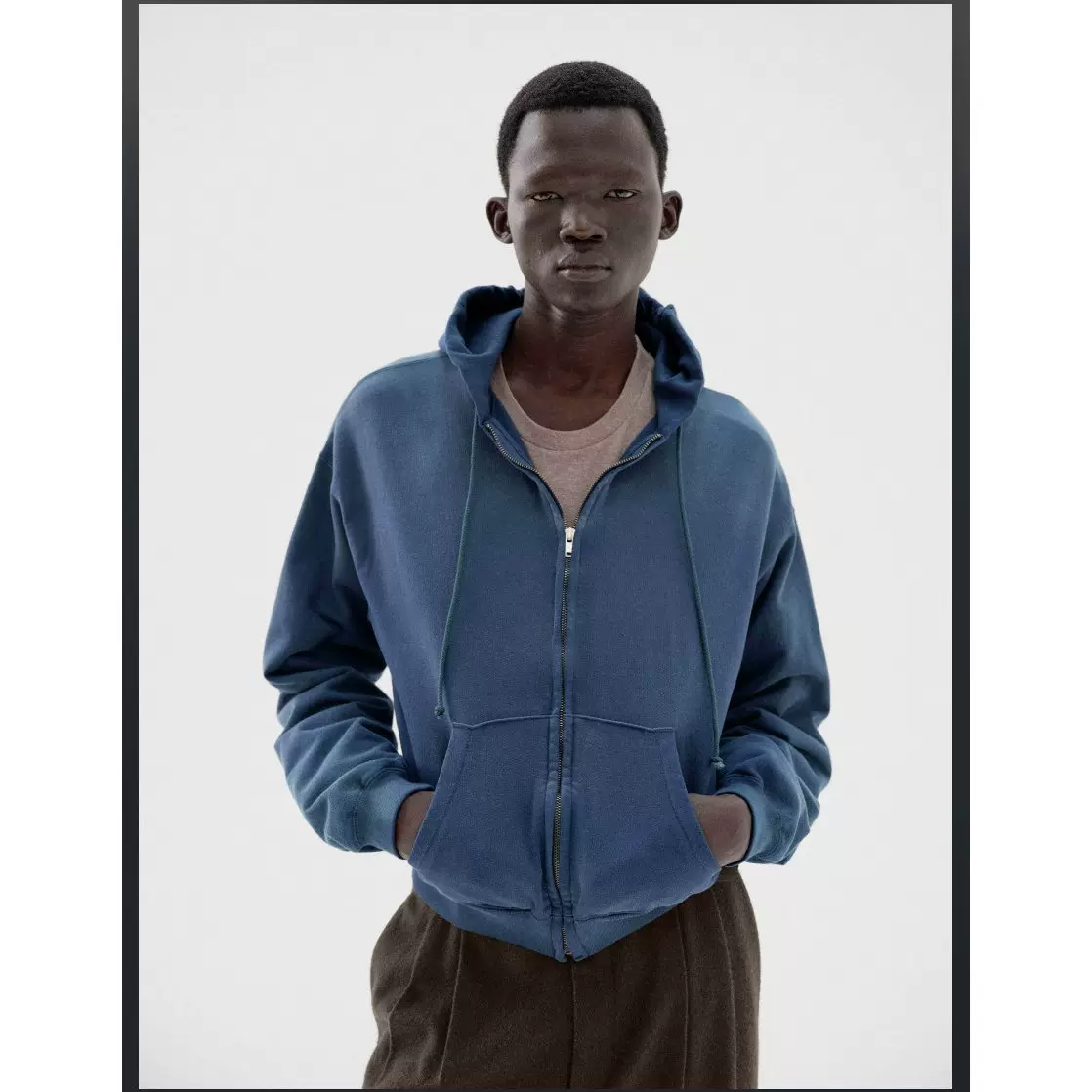 オーラリー/ 25AW PRODUCT DYED PIMA 10/31まで 25AW AURALEE PRODUCT DYED PIMA LIGHT SWEAT ZIP PARKA / A25AP01MS