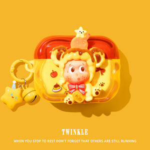 适用airpods4保护壳airpodspro3保护套airpodpro2耳机壳airpord3pro蓝牙airpord4苹果ipods四代盒小熊星星人