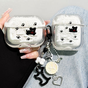 适用airpods4保护壳airpodspro3保护套pro2苹果蓝牙耳机套盒4四代aipods可爱小狗airpod透明ipod软壳pro3三代