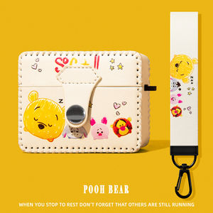 适用airpodspro3保护套airpods4保护壳pro2一体式苹果蓝牙耳机套盒4四代airpod皮质ipod软壳pro3二三代维尼熊