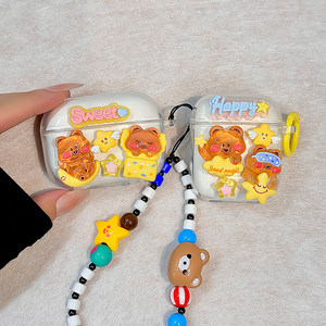 
Suitable for Shaoyin opendots noe e310 protective case openfit 2+ t921 protective shell t920 headphone shell t910 Bluetooth box openfit air t511 transparent star bear