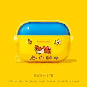 适用airpodspro3保护套苹果耳机airpods4保护壳pro2透明4四代腊肠狗airpod蓝牙耳机套盒ipod软壳pro3三代硅胶