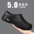 Nam Màu Đen Slip-on Mùa Hè 2024 Mới Của Đầu Bếp Giày Làm Việc Nhà Bếp Chống Thấm Nước Chống Trơn Trượt Bảo Hộ Lao Động Mũi giày Dép 