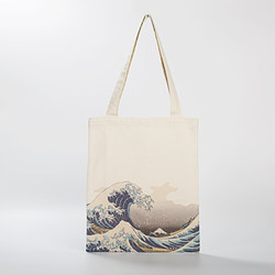 Whisper/Original Ukiyo-E Series Canvas Bag Single-Shoulder Shopping Bag Eco-Friendly Bag Hand-Held Cloth Bag Special Edition