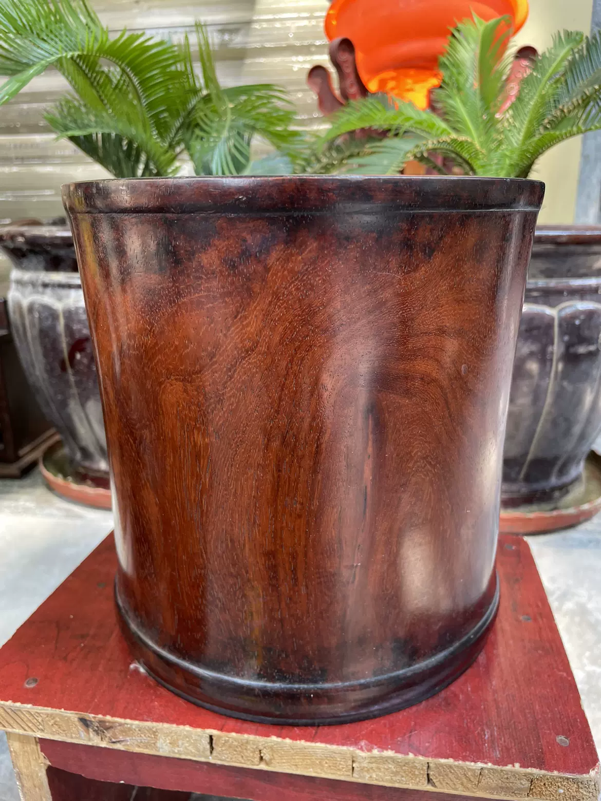 中国古玩　天然木　 唐木瘤木　花梨　黄花梨　筆筒　古物 中国古玩 天然木 唐木瘤木 花梨 黄花梨 筆筒 古物 - メルカリ