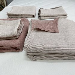 Linen Broken Code Special Price Imported Raw Material Yarn-dyed Pure Linen Quilt Cover Bed Sheet Pillowcase Natural Antibacterial Dry